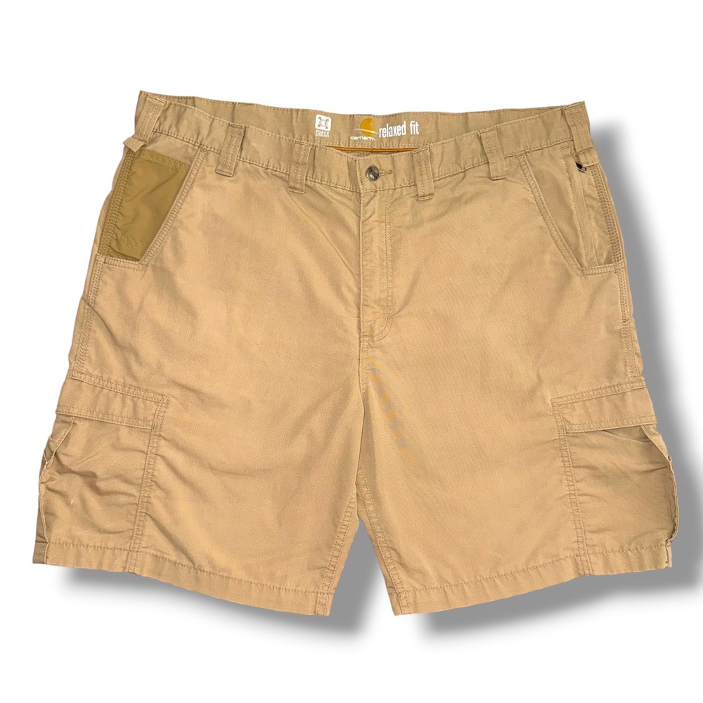 Carhartt Force Extremes Relaxed Fit Cargo Shorts Mens 44 Tan Khaki Workwear